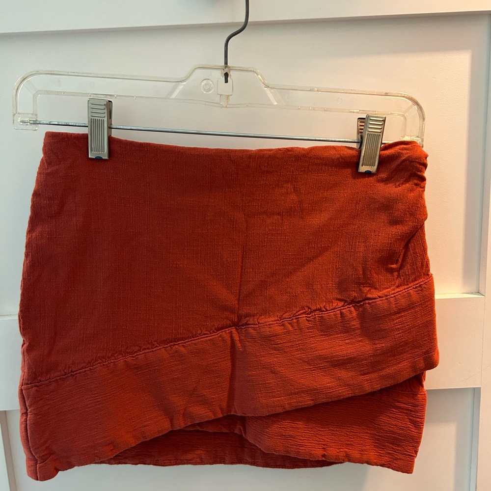 Free People mini skirt. Terracotta color, small 0